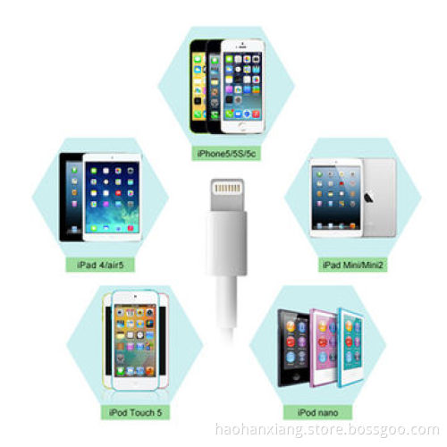 Round Mini USB Cable for iPhone 5/5S/5C